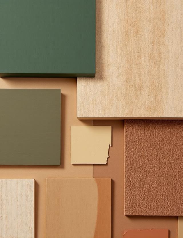 Auswahl an ökologischen Baumaterialien und Naturfarben
