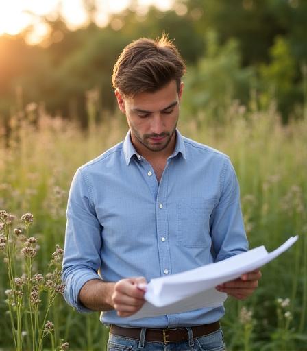 Landschaftsarchitekt bei der Planung eines nachhaltigen Gartens